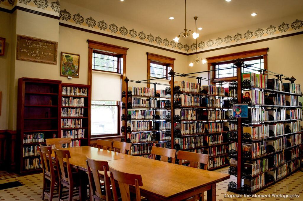 view of the Carnegie room of the canon city public library