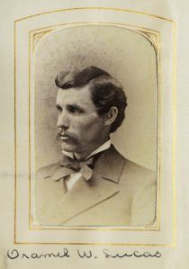 Sepia tone image of Ormel Lucas. Circa 1880.